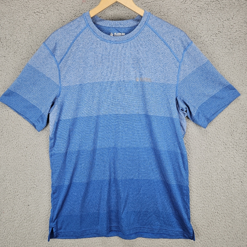 NWOT Alaskan Hard Gear Duluth Standard Fit Mens Multi-Blue Short Sleeve Tshirt M